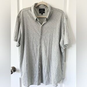 Bonobos Pima Cotton Standard Fit Floral Button Down Short Sleeve Polo | Size XL